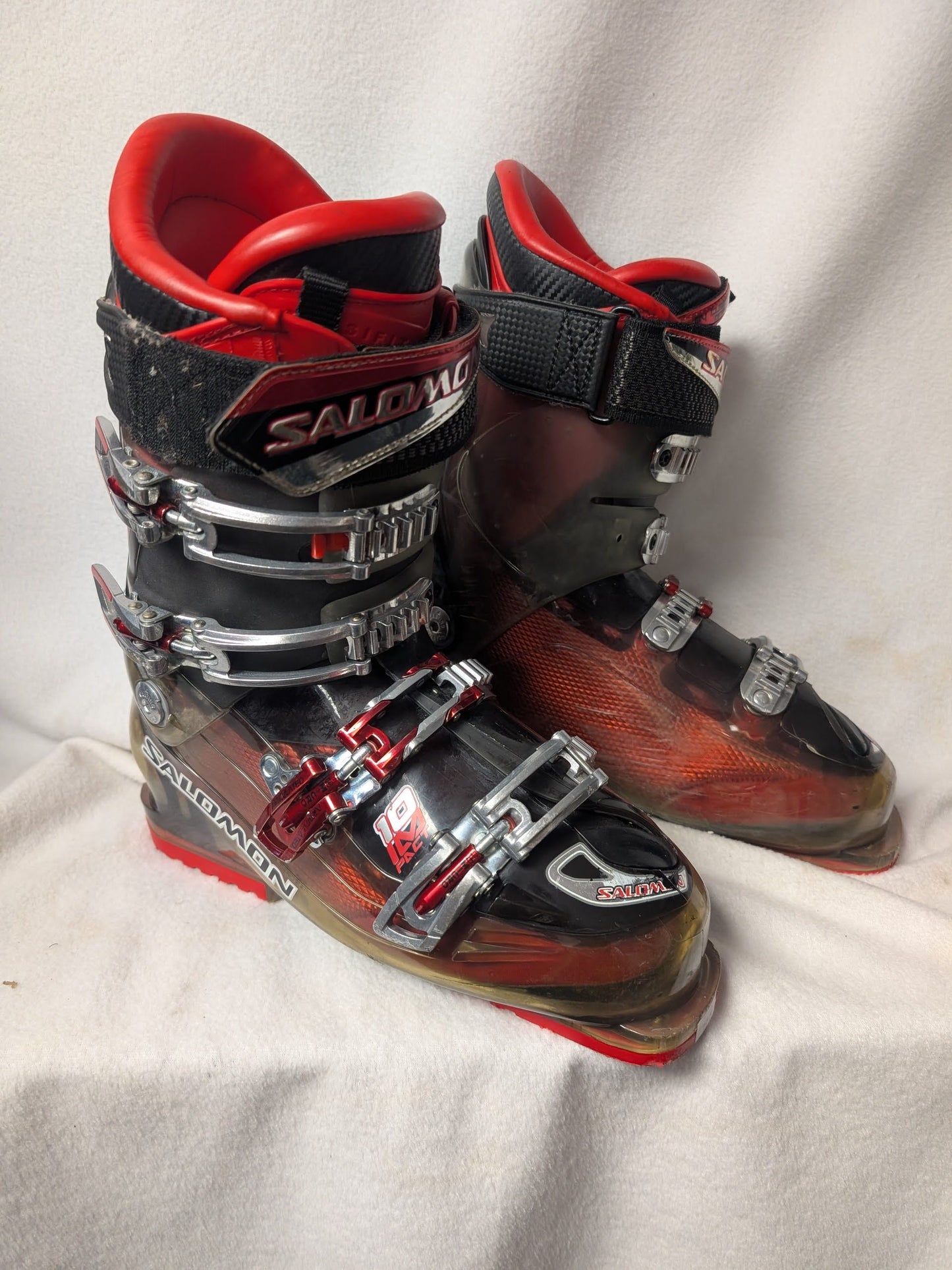 Salomon 10 Impact Ski Boots Size 27.5 Color Black Condition Used