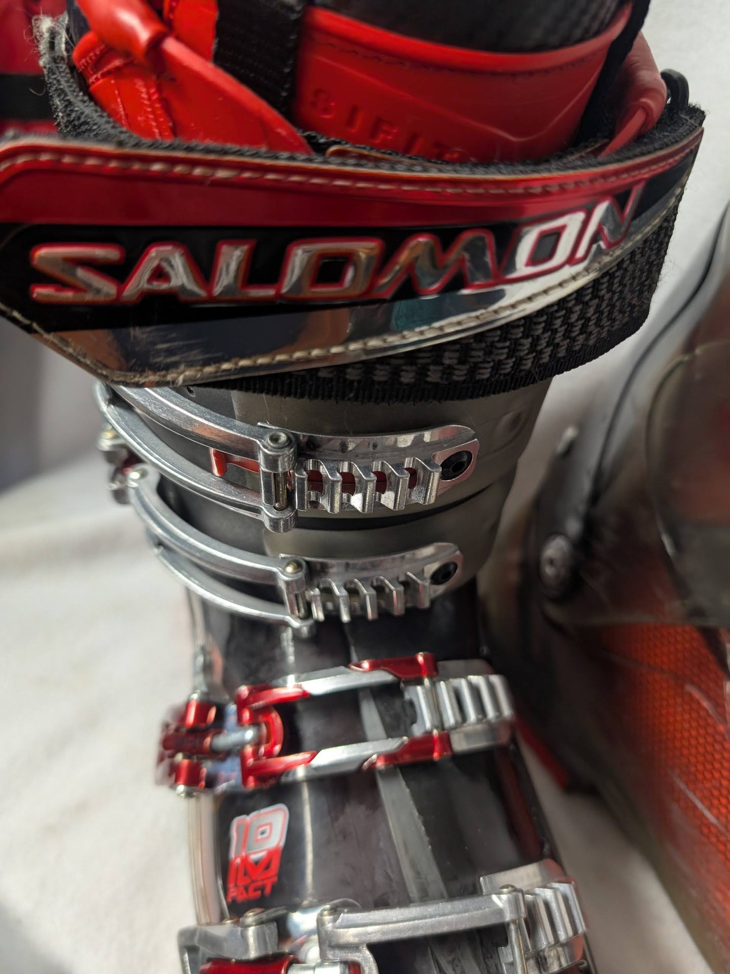 Salomon 10 Impact Ski Boots Size 27.5 Color Black Condition Used