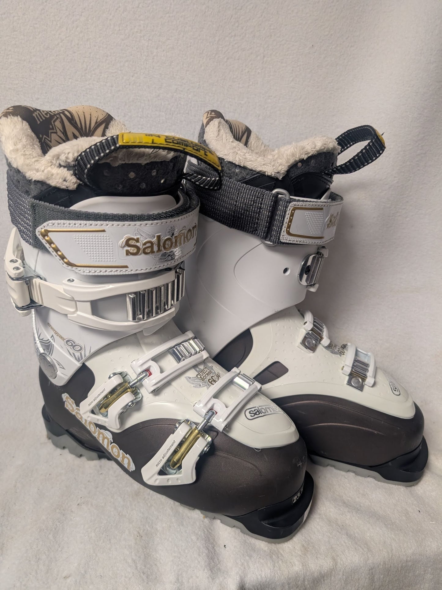 Salomon Quest 60 Olympia Ski Boots Size 23.5 Color White Condition Used