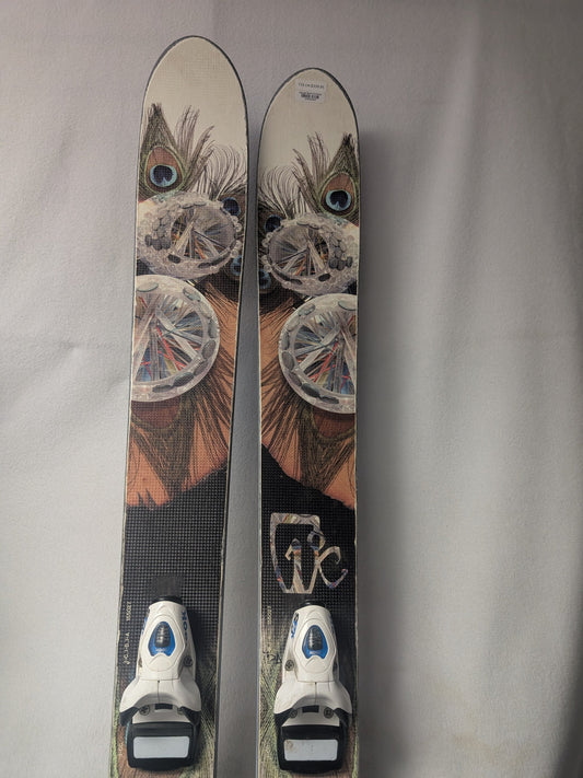 Icelantic Oracle Skis Look SPX10 Bindings Size 155 Cm Color Brown Condition Used