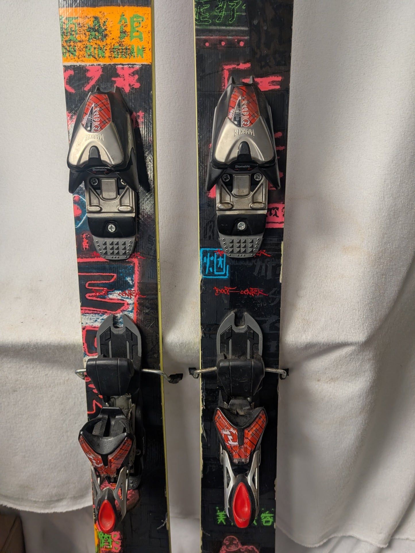 Volkl Buddha Skis Marker 14 Airpad Bindings Size 168 Cm Black Used