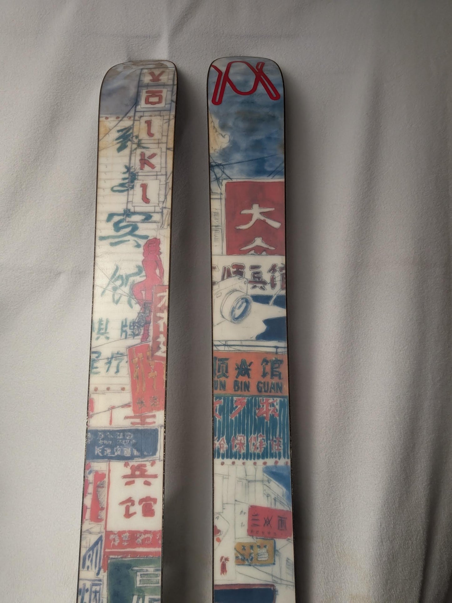 Volkl Buddha Skis Marker 14 Airpad Bindings Size 168 Cm Black Used