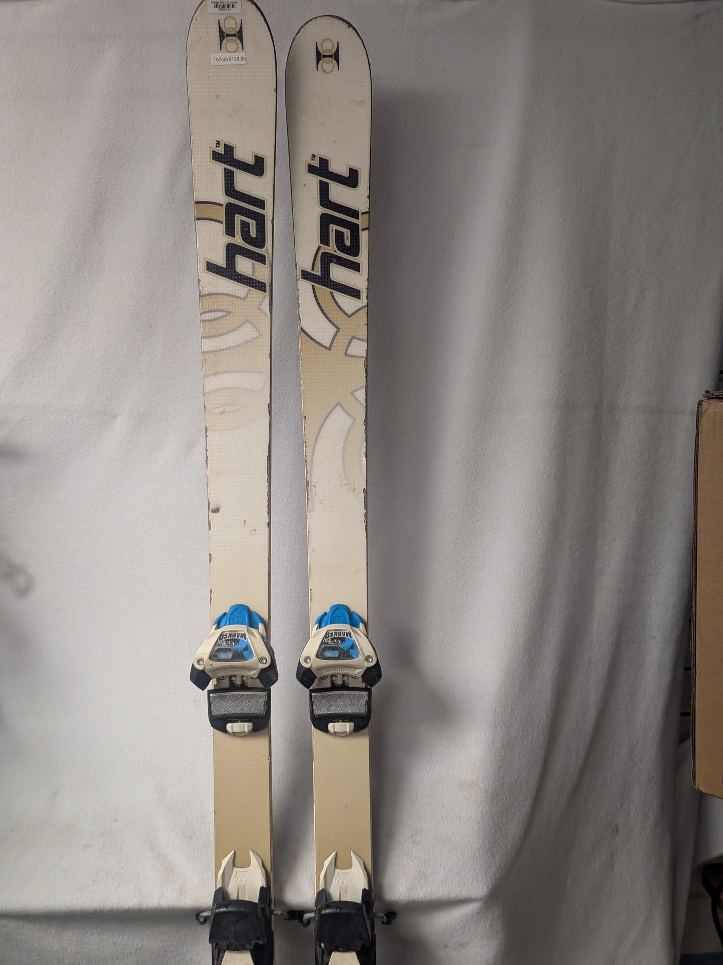 Hart F17 Skis Marker Griffin Bindings 167 Cm Color White Condition Used