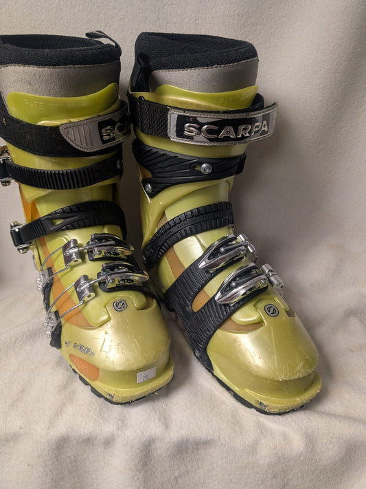 Scarpa Spirit4 AT XC Ski Boots Size 28.5? Color Green Condition Used