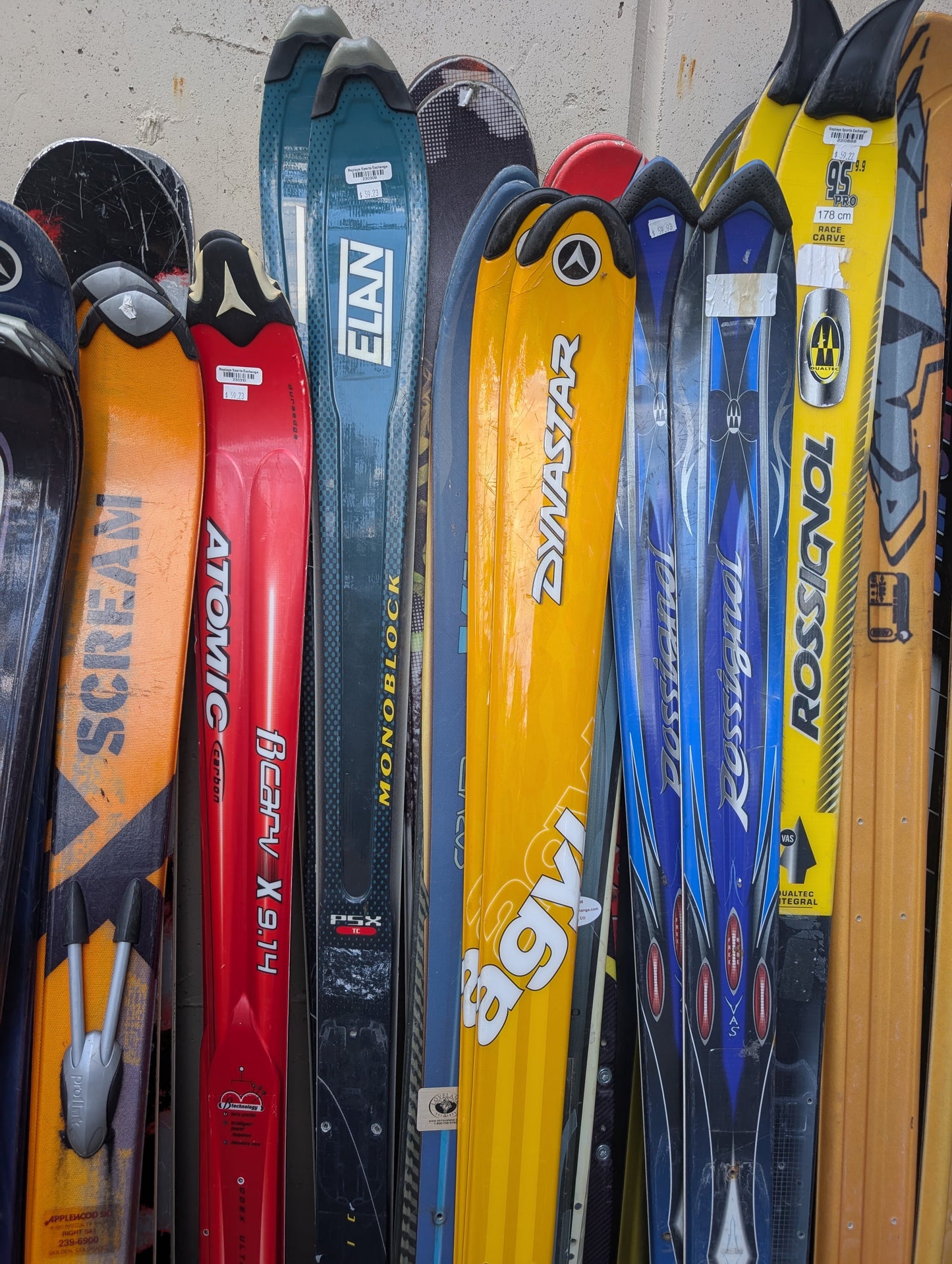 Assorted Skis No Bindings Used One Pair $59, Buy 3 get 2 free