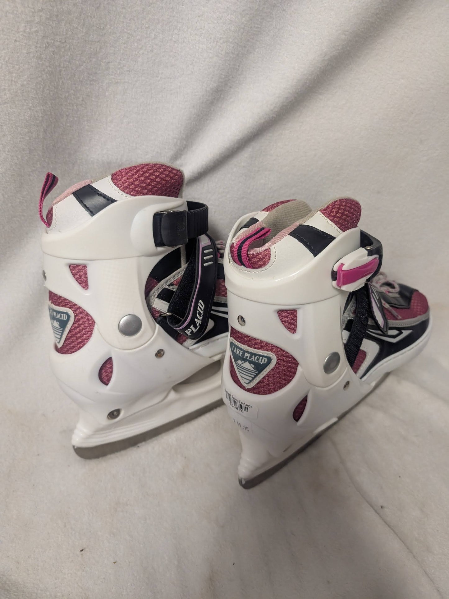 Lake Placid Hockey Ice Skates Size 2-5 Adjustable Color White Used