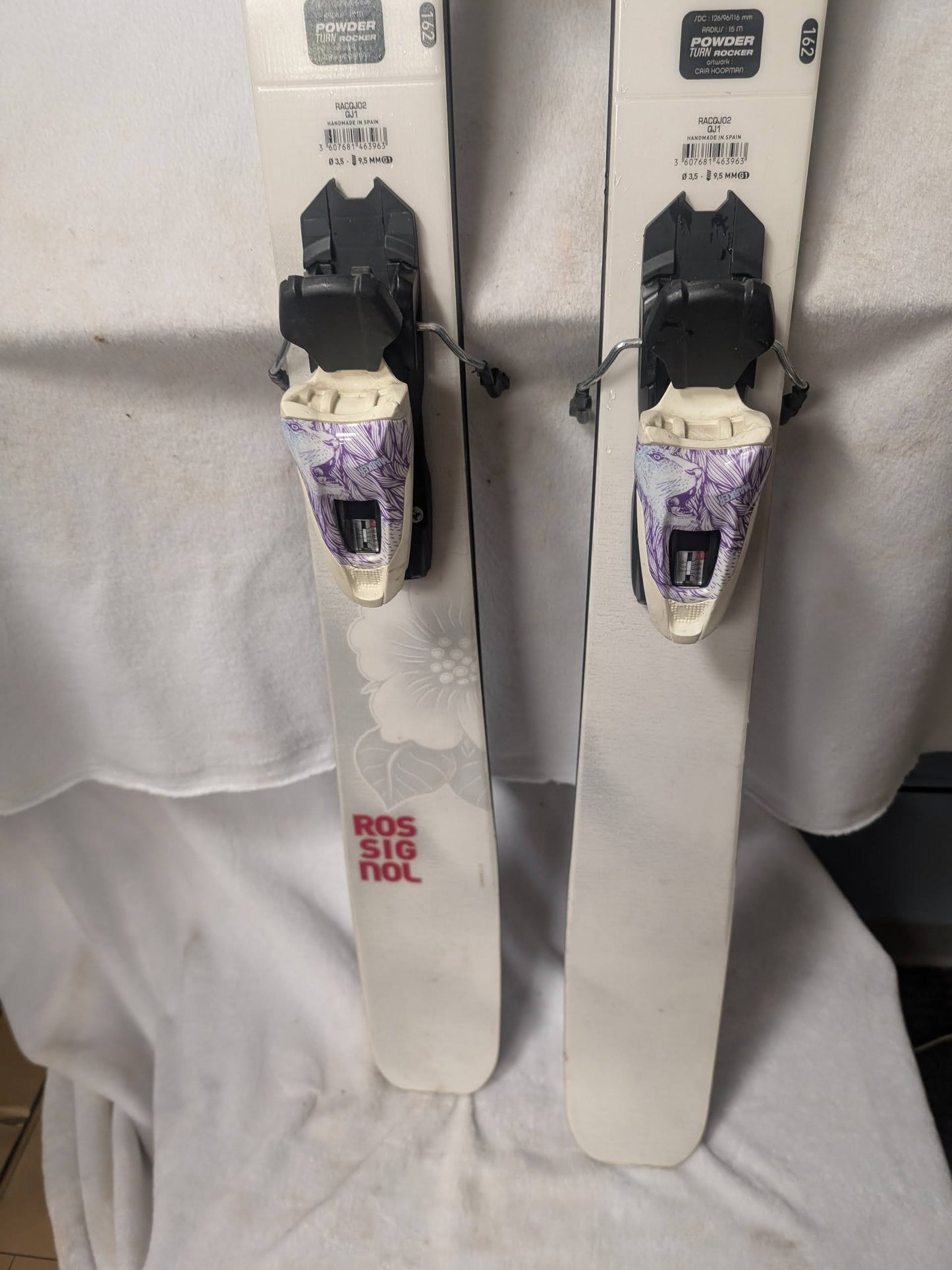 Rossignol Saffron 7 Skis Marker Bindings 162 Cm Color White Condition Used