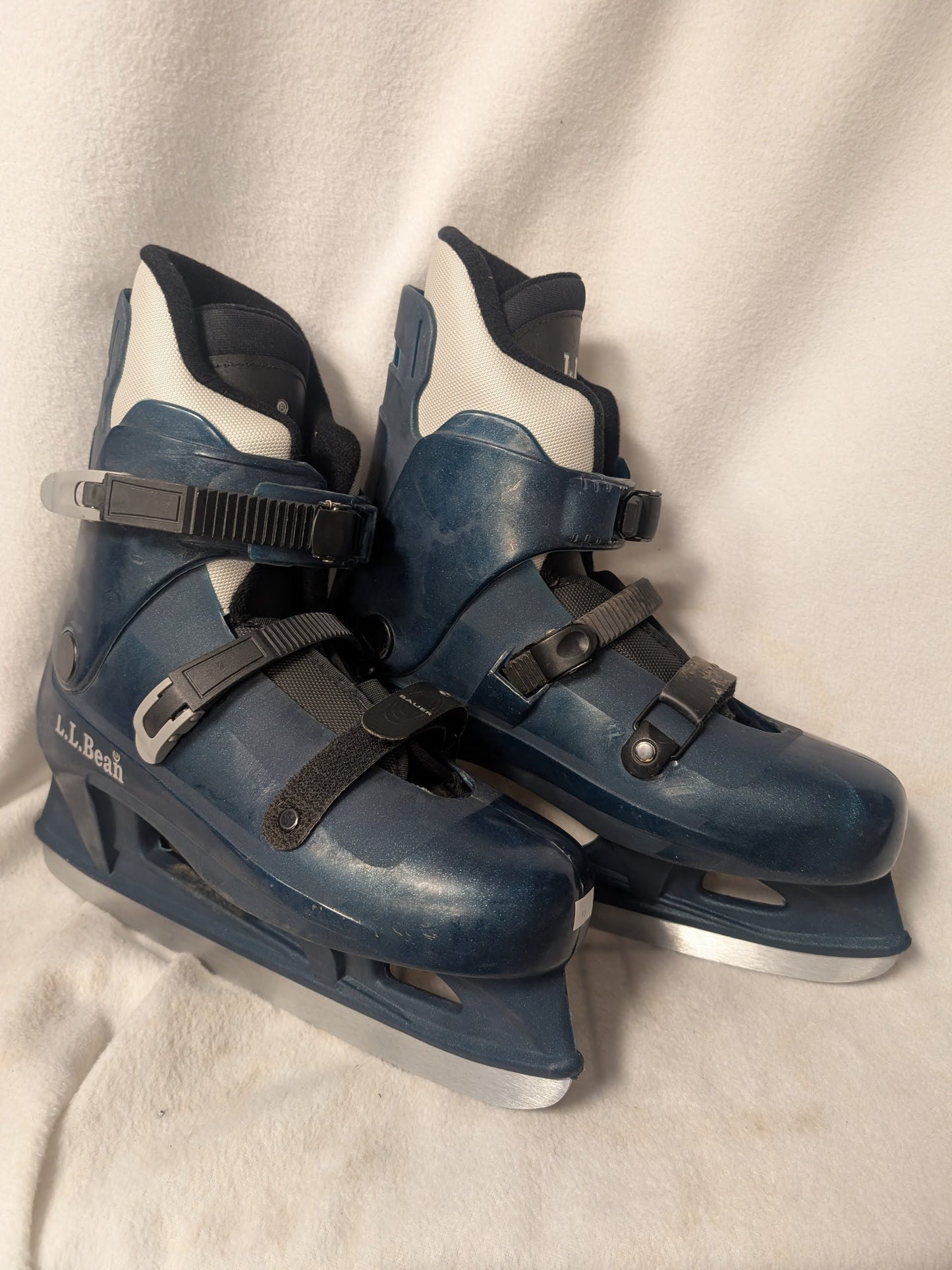 LL Bean Hockey Ice Skates Size 11 Color Blue Condition Used