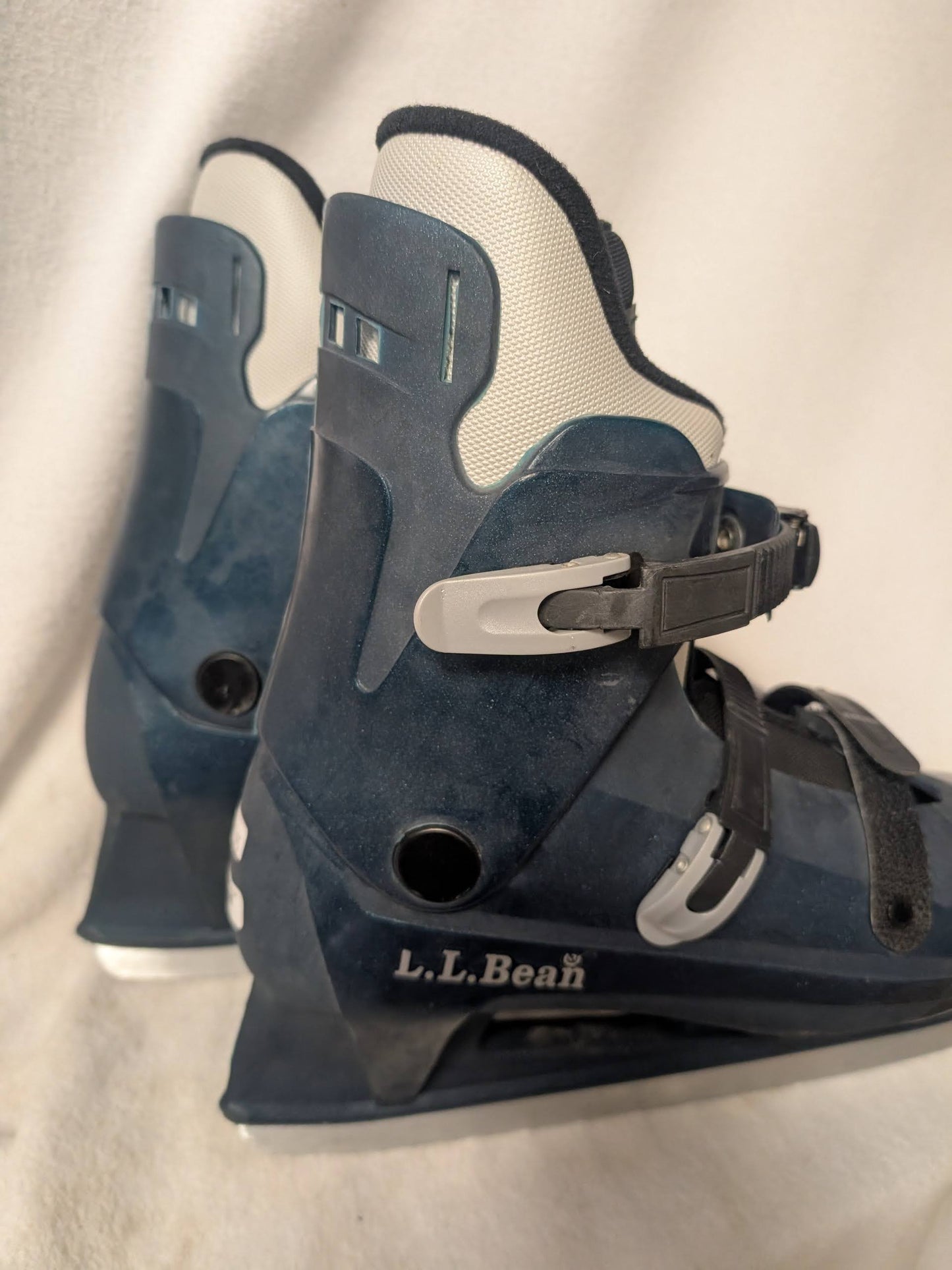 LL Bean Hockey Ice Skates Size 11 Color Blue Condition Used