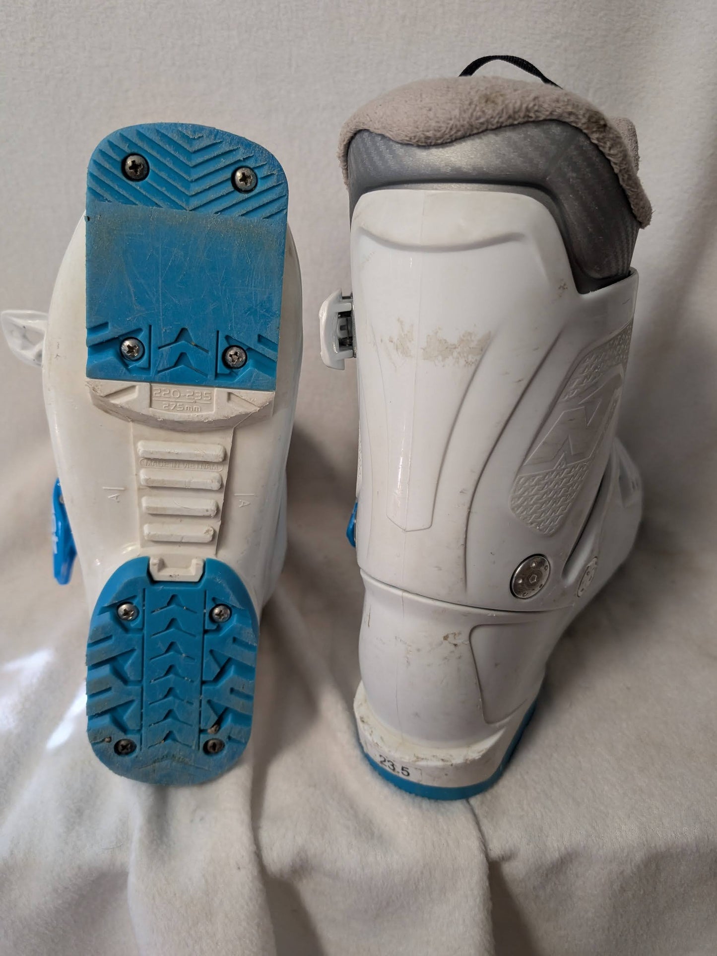 Nordica FireArrow Ski Boots Size 23.5 Color White Condition Used