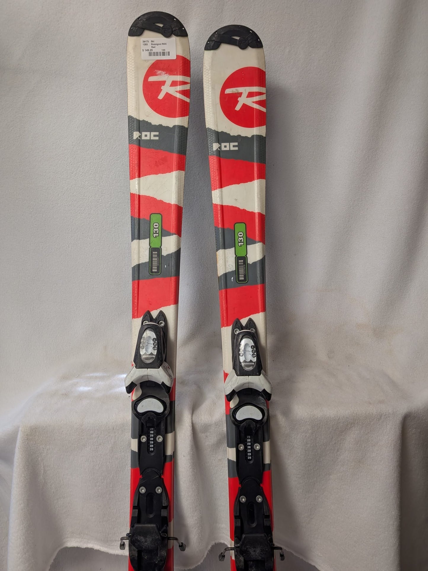 Rossignol ROC Skis Xelium Bindings 130Cm Color White Condition Used