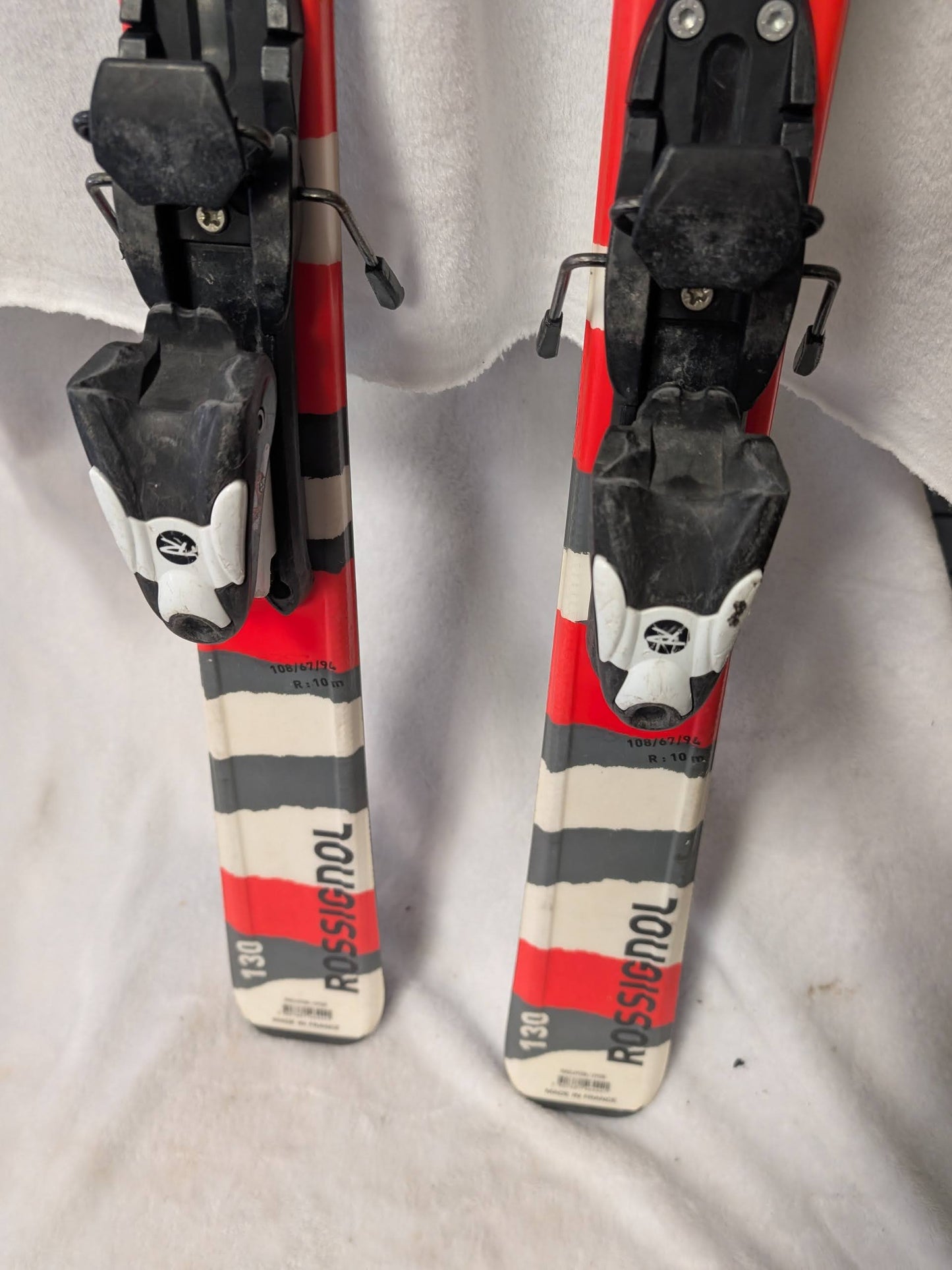 Rossignol ROC Skis Xelium Bindings 130Cm Color White Condition Used