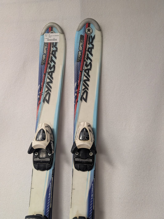 Dynastar Team Speed Skis TZ5 Bindings Size 100 Cm Color White Condition Used