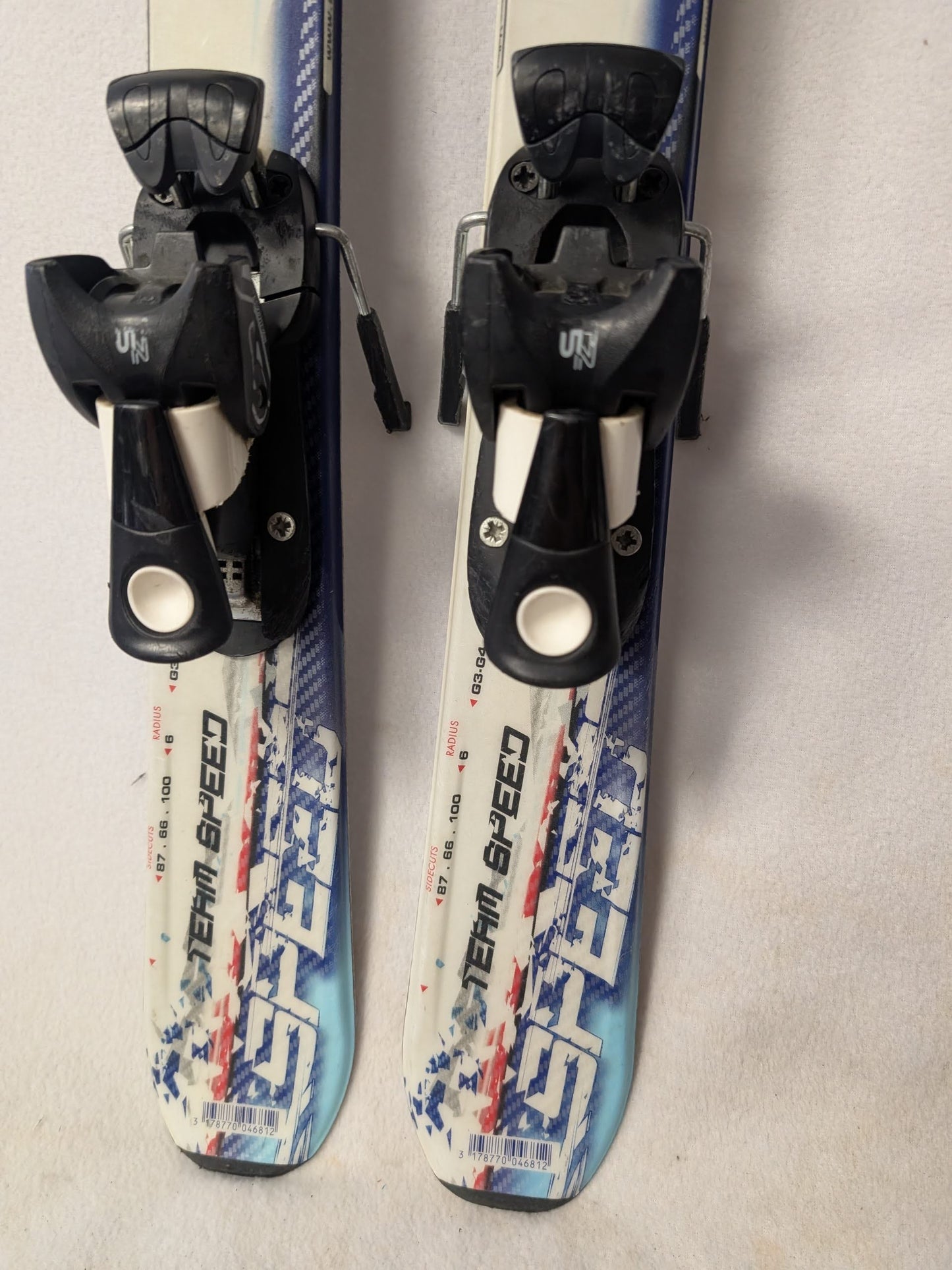 Dynastar Team Speed Skis TZ5 Bindings Size 100 Cm Color White Condition Used