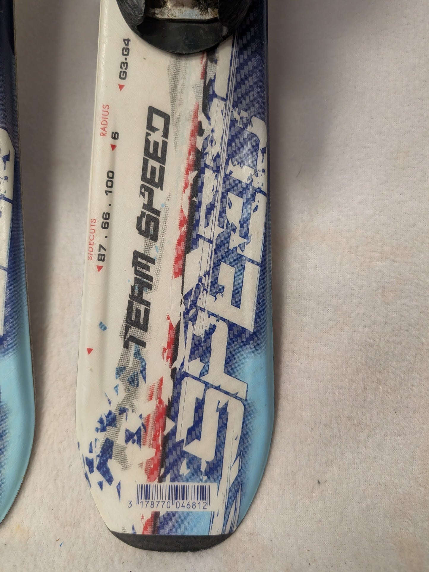 Dynastar Team Speed Skis TZ5 Bindings Size 100 Cm Color White Condition Used