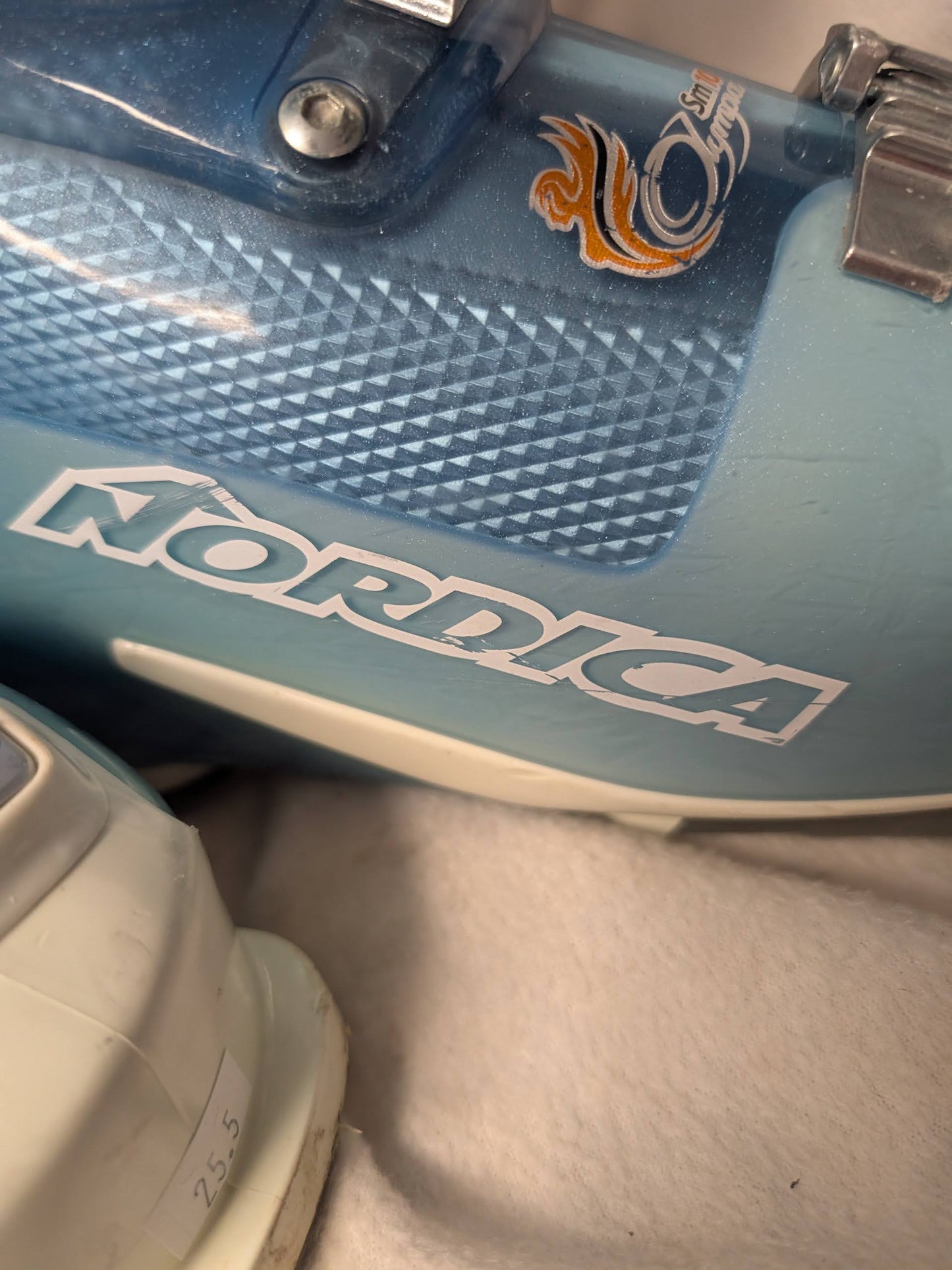 Nordica Olympia Sm10 Women's Ski Boots Size 25.5 Color Blue Condition Used
