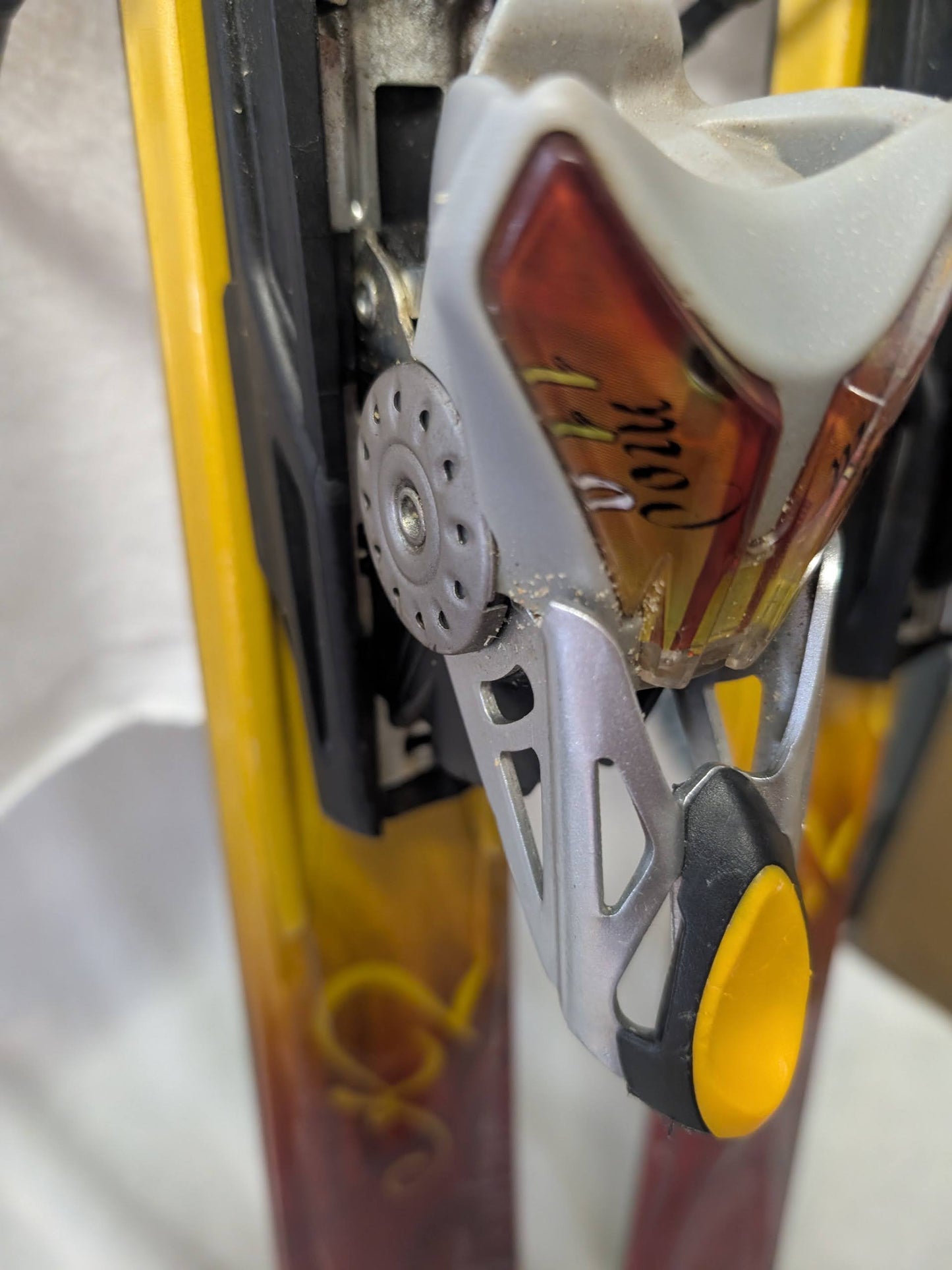 K2 Burnin Luv Skis Marker Mod 11 Bindings 157 Cm Color Red Condition Used