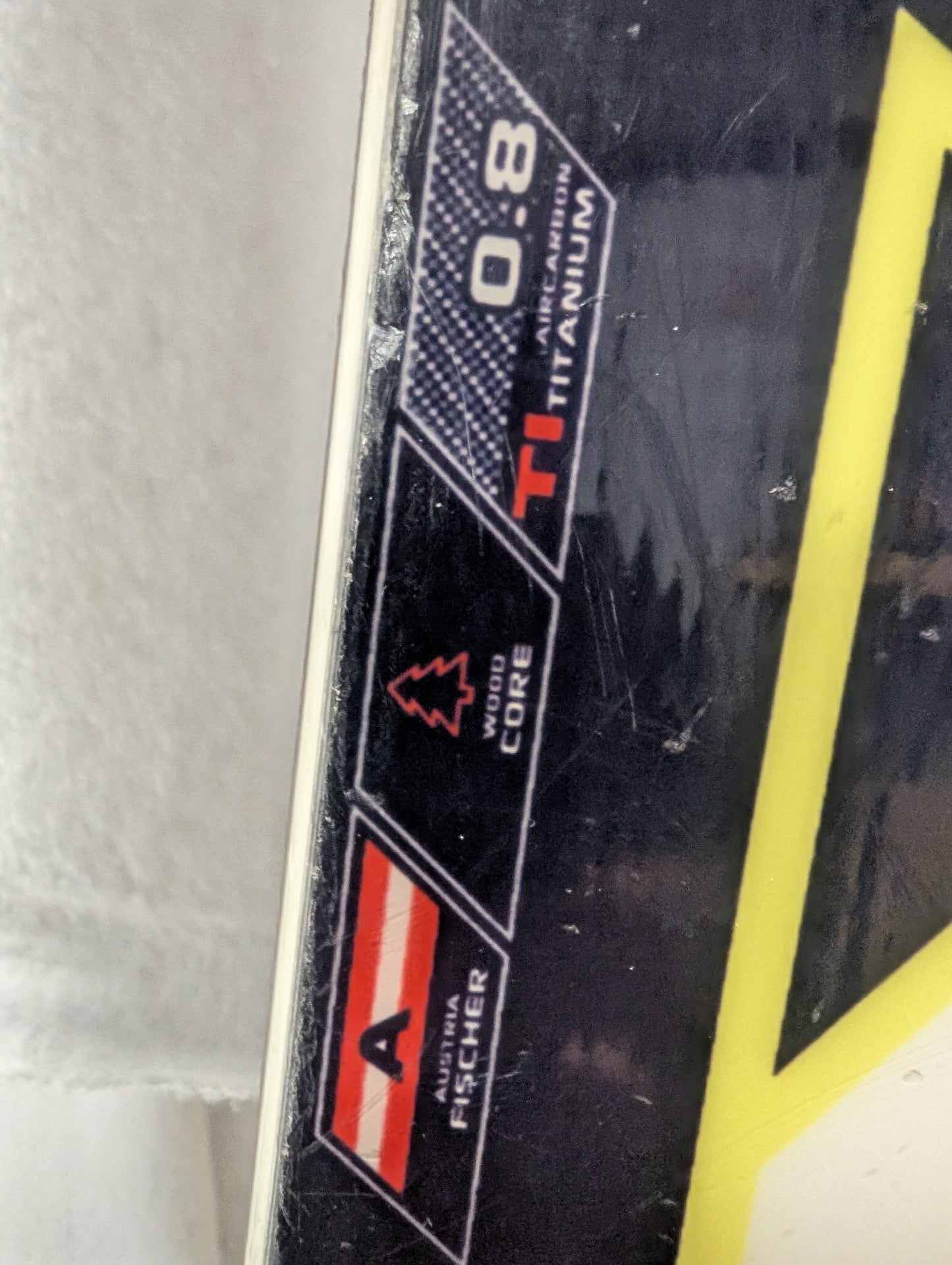 Fischer WorldCup GS Skis RC4 Bindings 150 cm Yellow Used