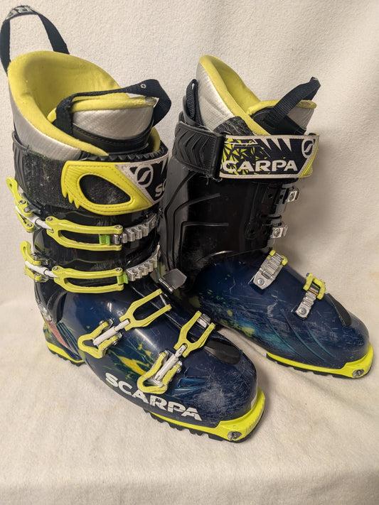Scarpa AT XC Ski Boots Size 27.5 Yellow Used Randoneé Skimo Touring