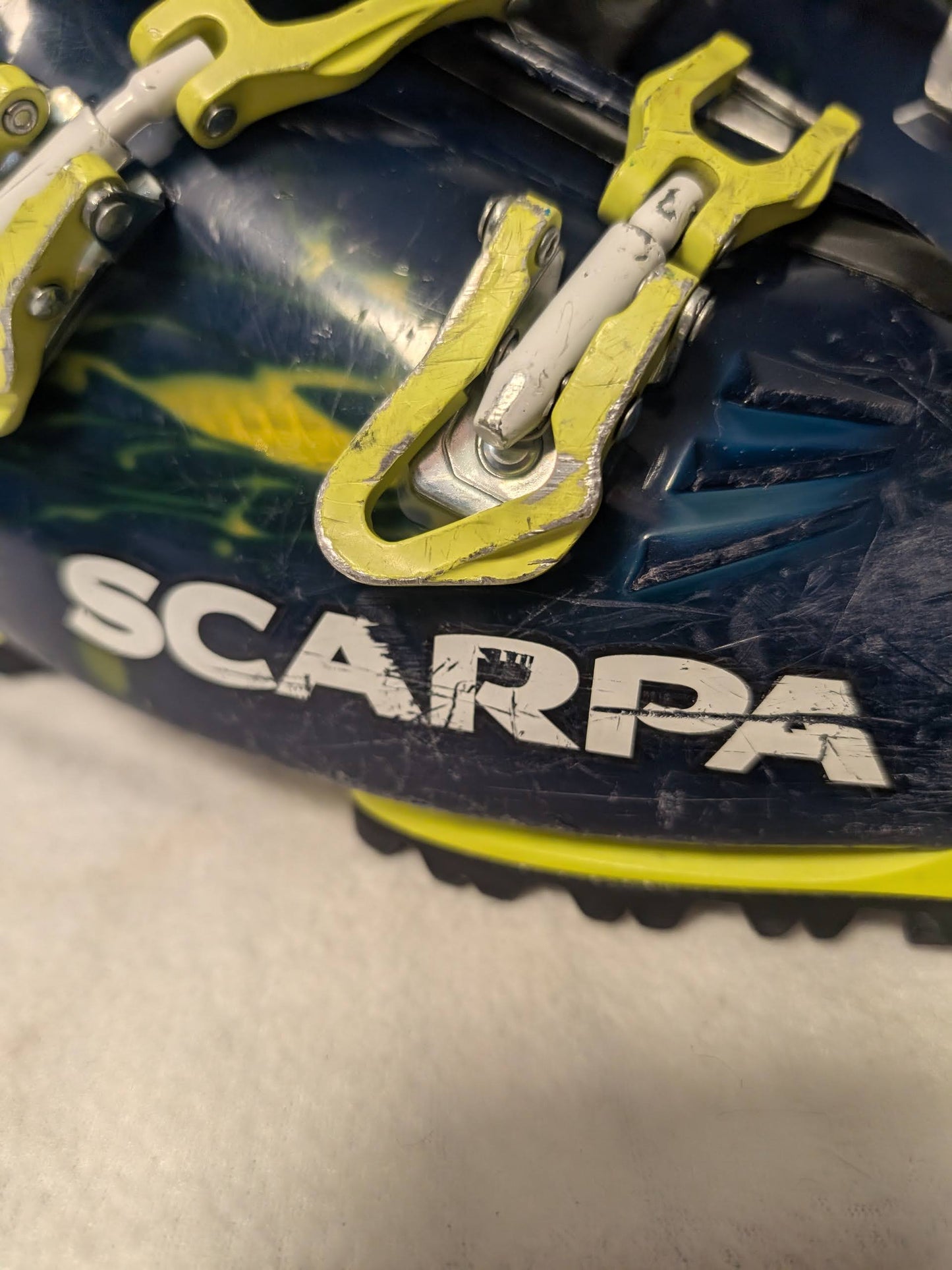 Scarpa AT XC Ski Boots Size 27.5 Yellow Used Randoneé Skimo Touring