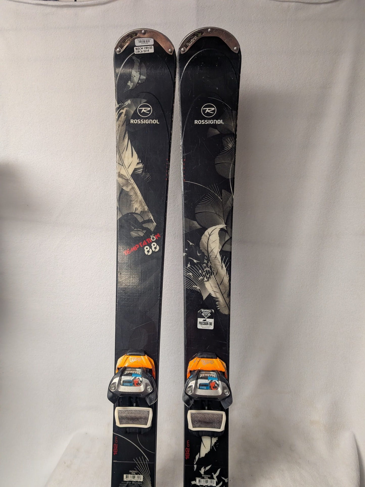 Rossignol Temptation 88 Skis Lord SP Bindings Size 162Cm Color Black Used