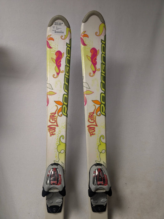 Rossignol Fun Girl Skis Bindings Size 140 Cm White Used