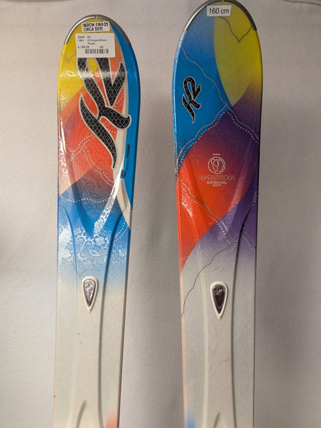 スキー 166 K2 SUPERSTITIOUS + MARKER BINDING スキー 166 K2 SUPERSTITIOUS + MARKER BINDING K2 SuperStitious Skis