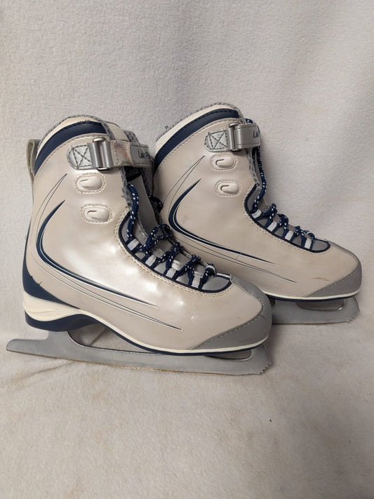 Lake Placid Hockey figure Ice Skates Size 6 Color White Used