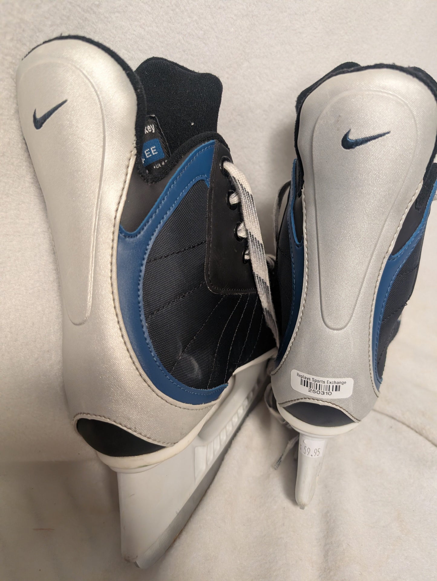 Nike Hockey Ice Skates Size 6 Color Black Condition Used