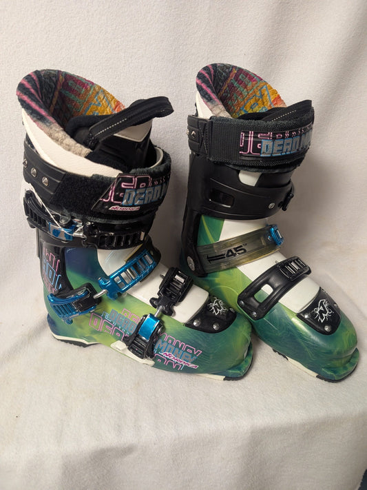 Nordica Dead Money Ski Boots Size 27.5 Color Green Condition Used