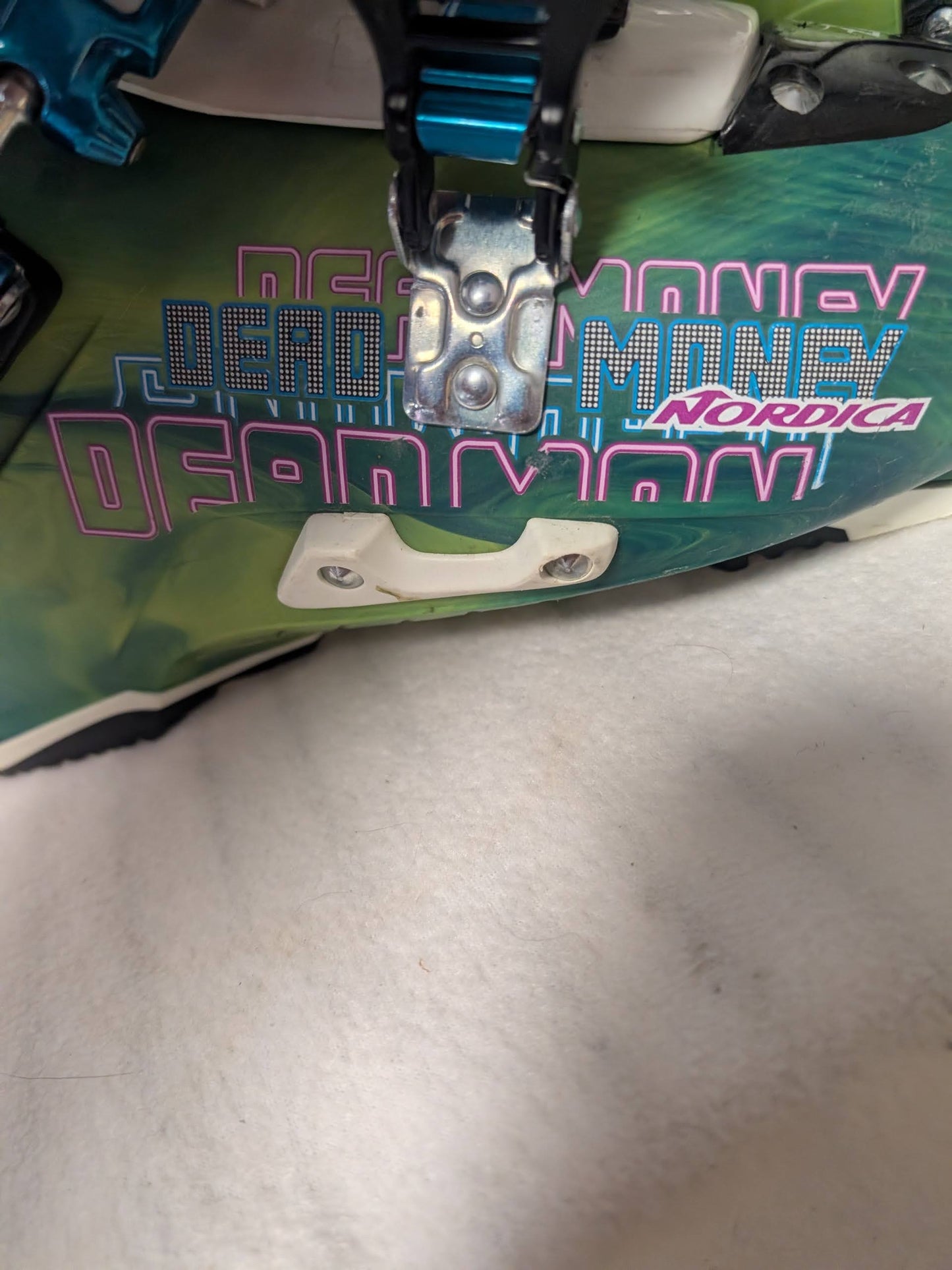 Nordica Dead Money Ski Boots Size 27.5 Color Green Condition Used