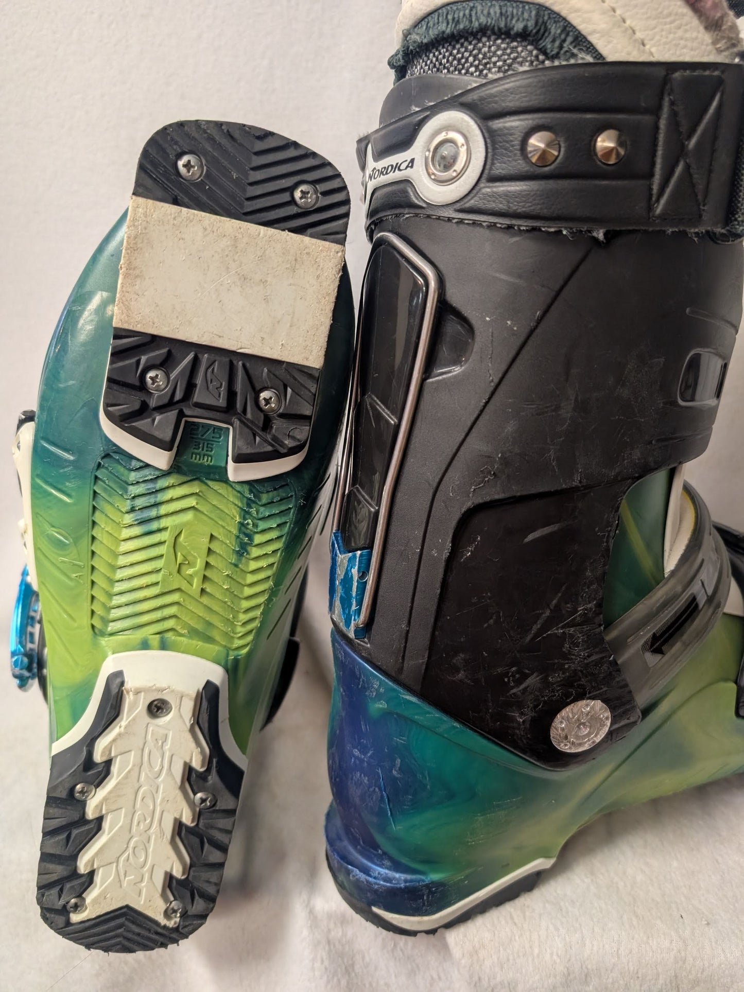 Nordica Dead Money Ski Boots Size 27.5 Color Green Condition Used