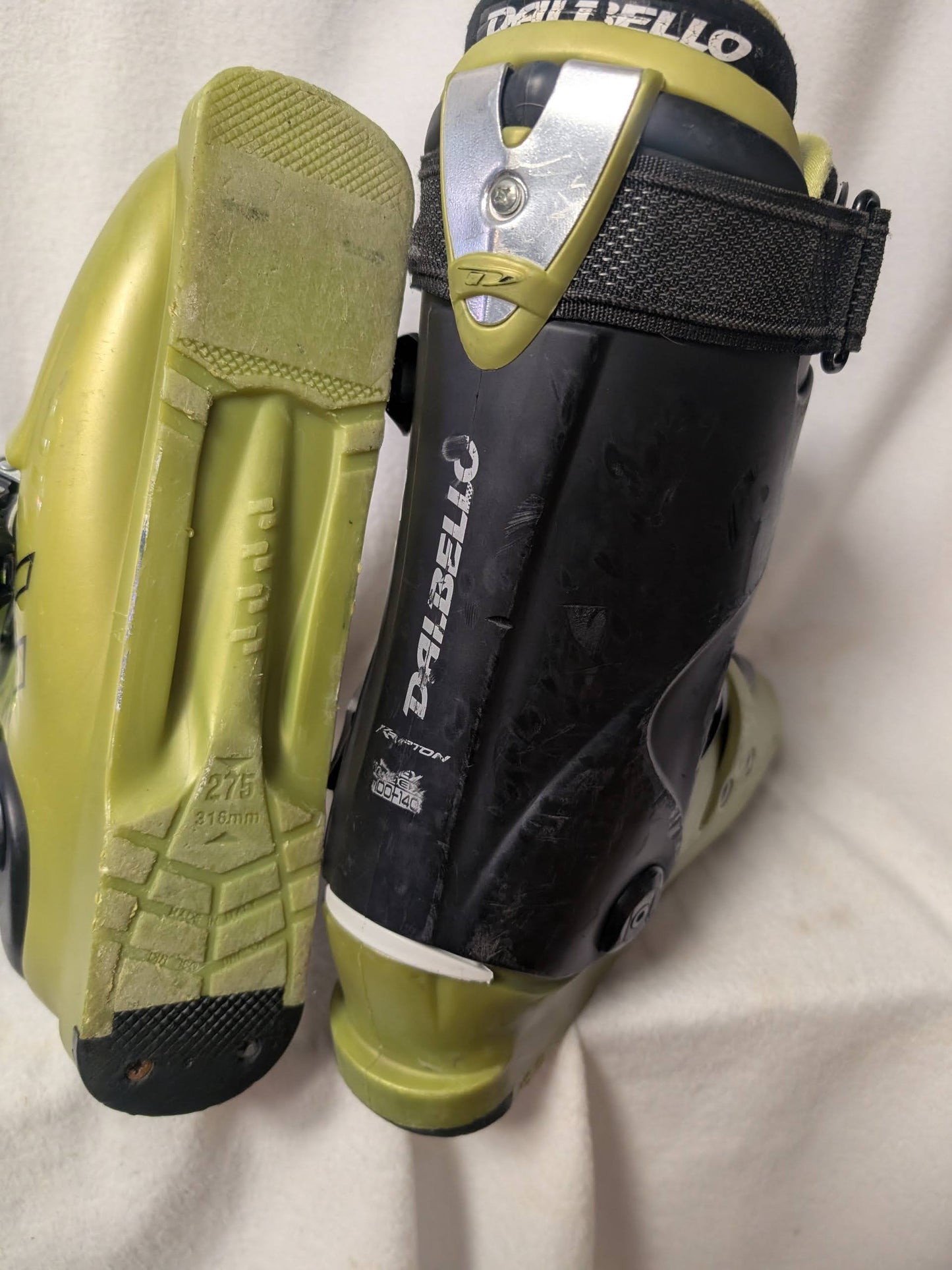 Dalbello Krypton Ski Boots Size 27.5 Color Yellow Condition Used