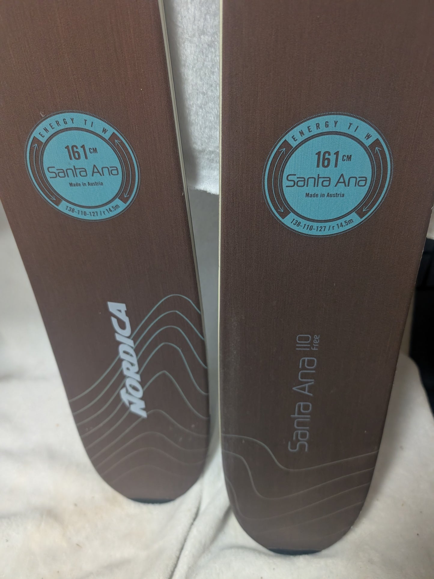 Nordica Santa Ana Skis No Bindings Size 161 Cm Blue Used