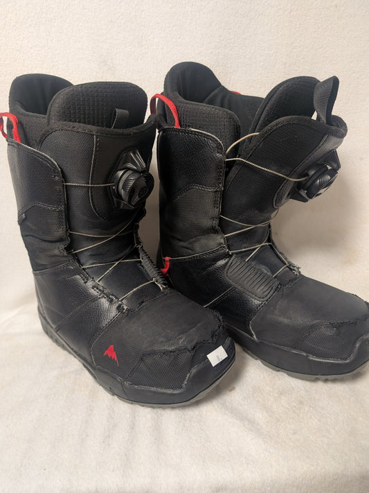 Burton Boa Progression Snowboard Boots Size 8 Black Used