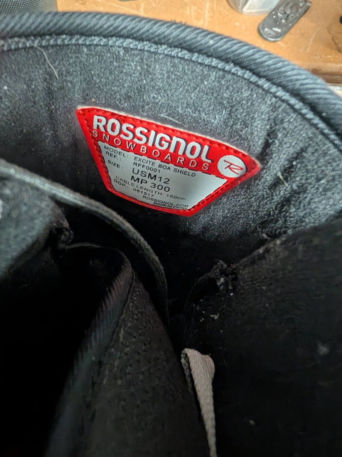 Rossignol Excite Boa Shield Snowboard Boots Size 12 Color Black Condition Used