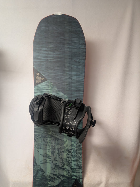Nidecker Score Snowboards Carbon Bindings Size 152 Cm Color Black Used