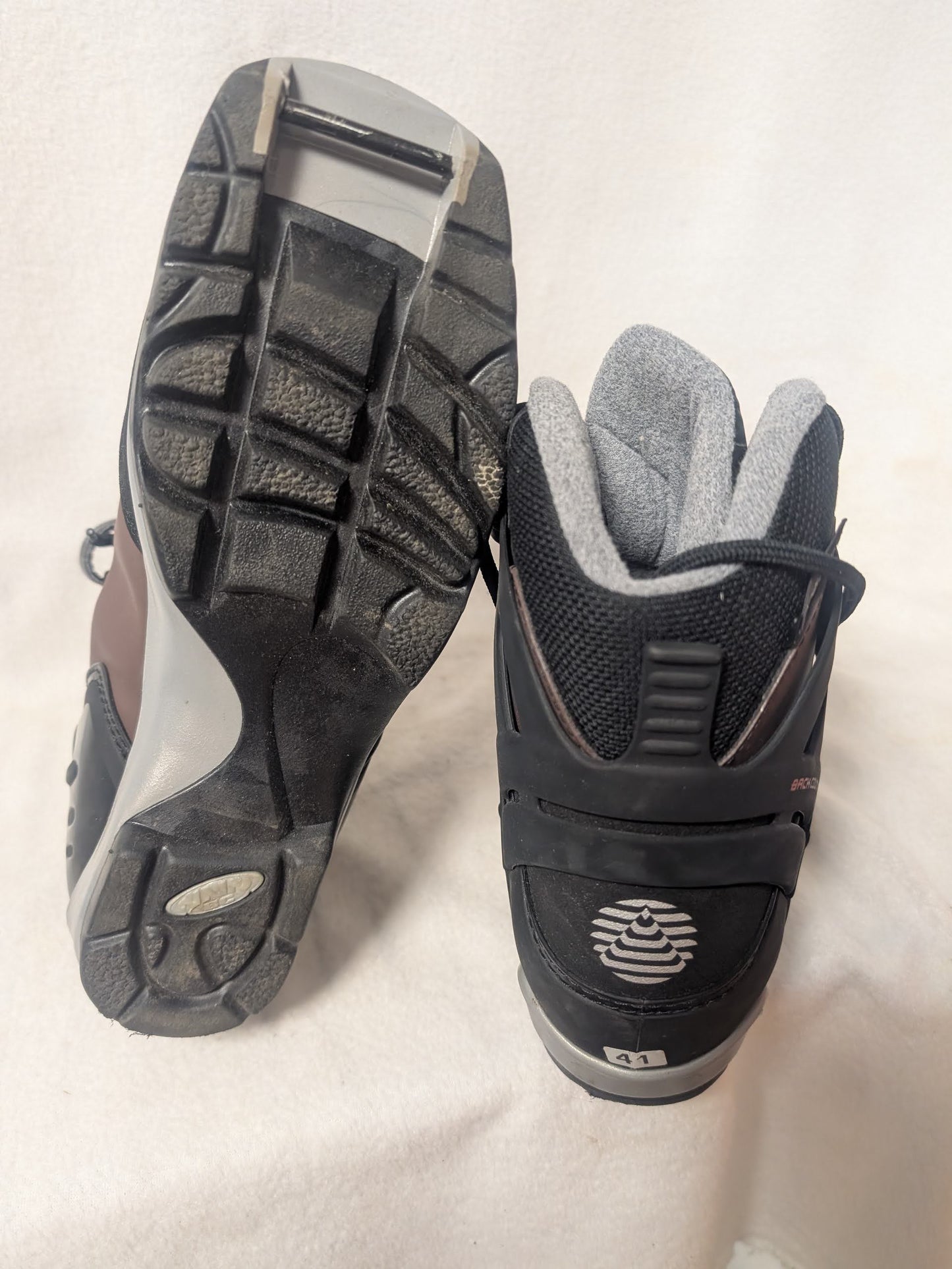 Alpina NNN BC Ski Boots Size 26.5 Color Maroon Condition Used XC