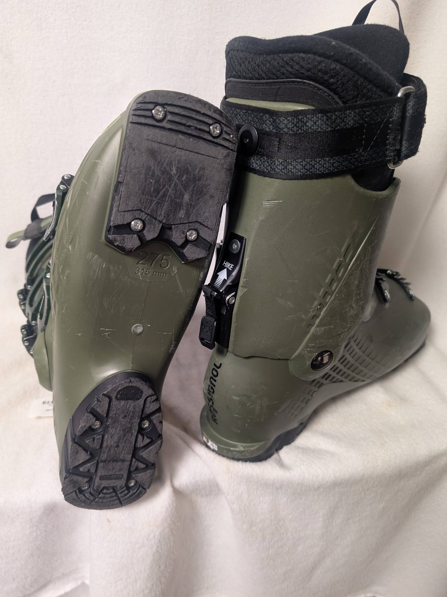 Rossignol Jr80 All Track Ski Boots Size 27.5 Color Green Condition Used