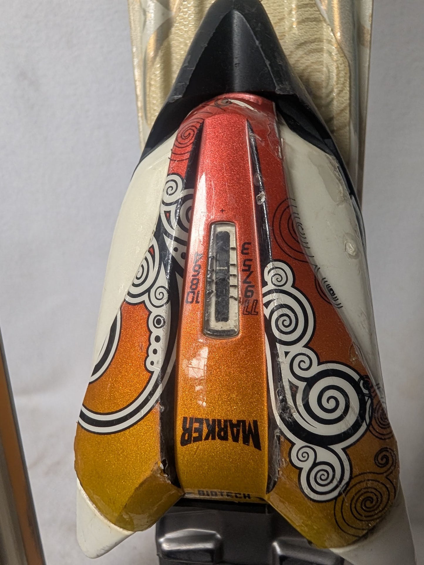 K2 Burnin Luv Skis w/Marker Bindings Size 156 Cm Color Red Used