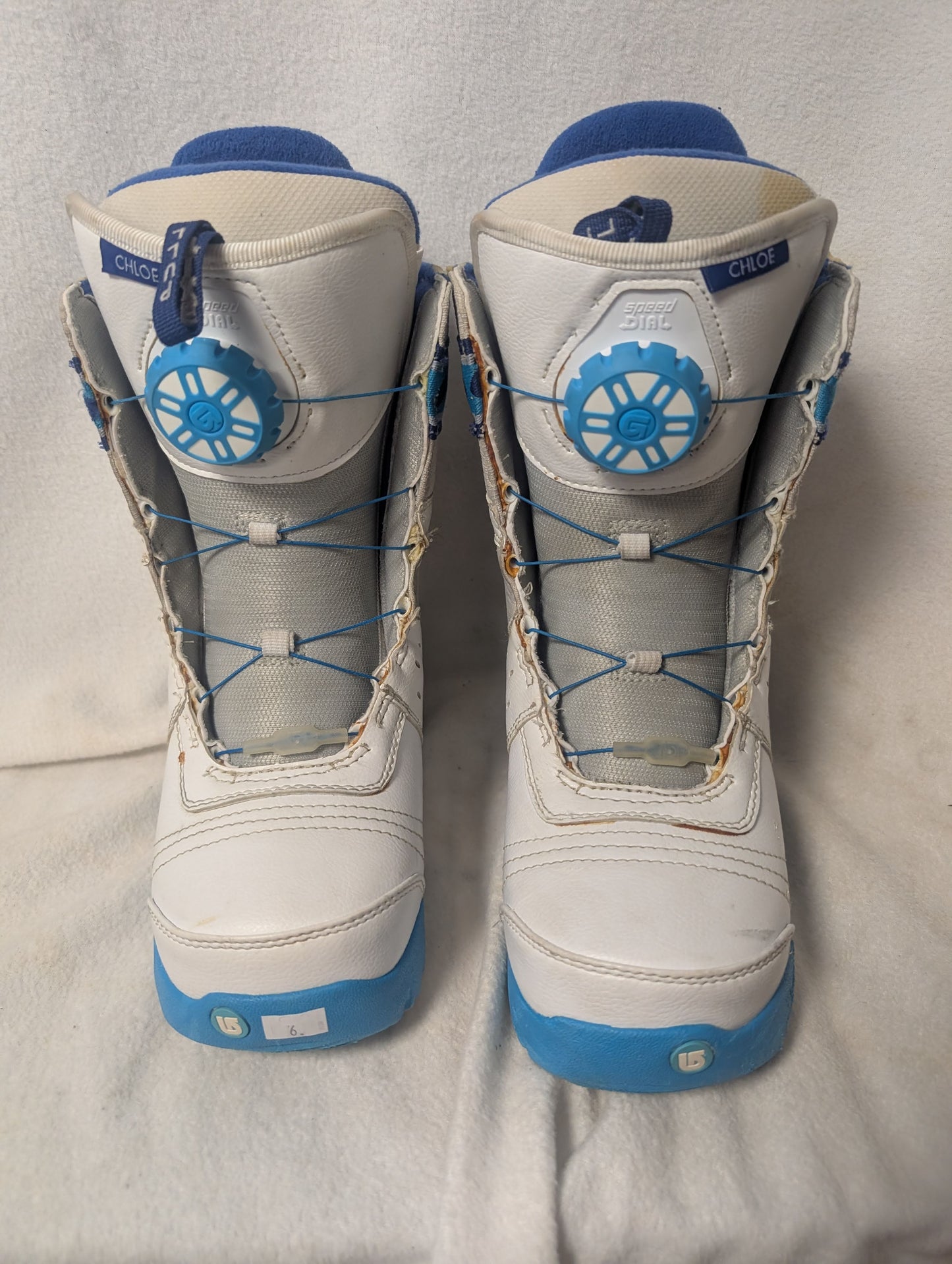 Burton Chloe Boa Women's Snowboard Boots Size 6 Color White Condition Used