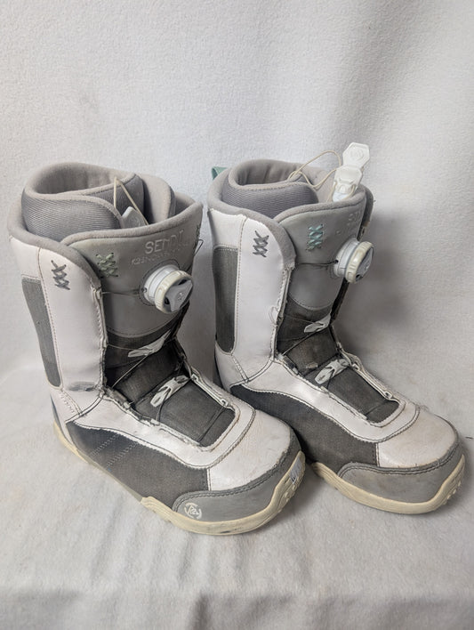 K2 Sendit Boa Snowboard Boots Size 7.5 White Used
