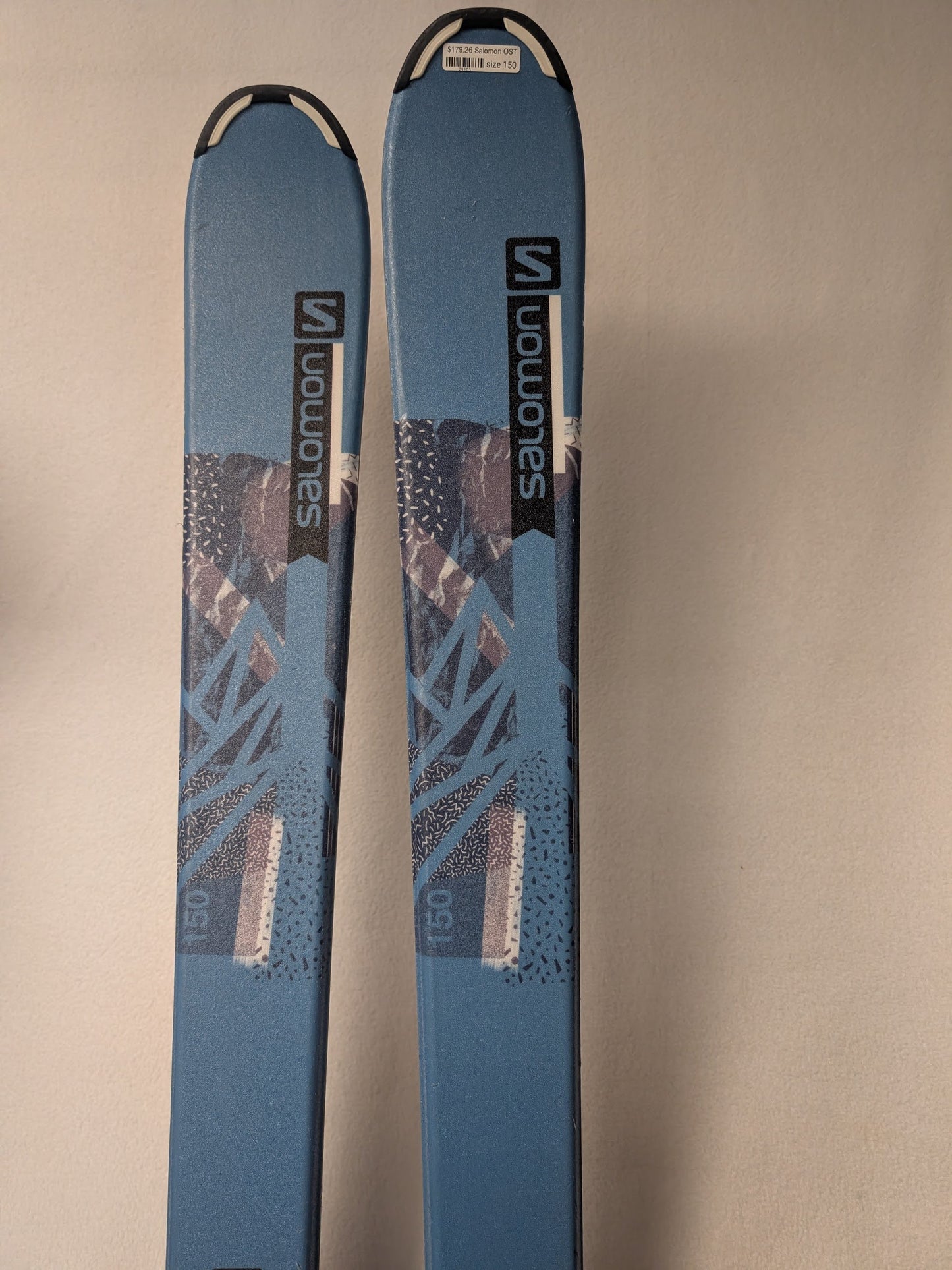 Salomon QST Jr Skis w/Marker Bindings Size 150 Cm Blue Used