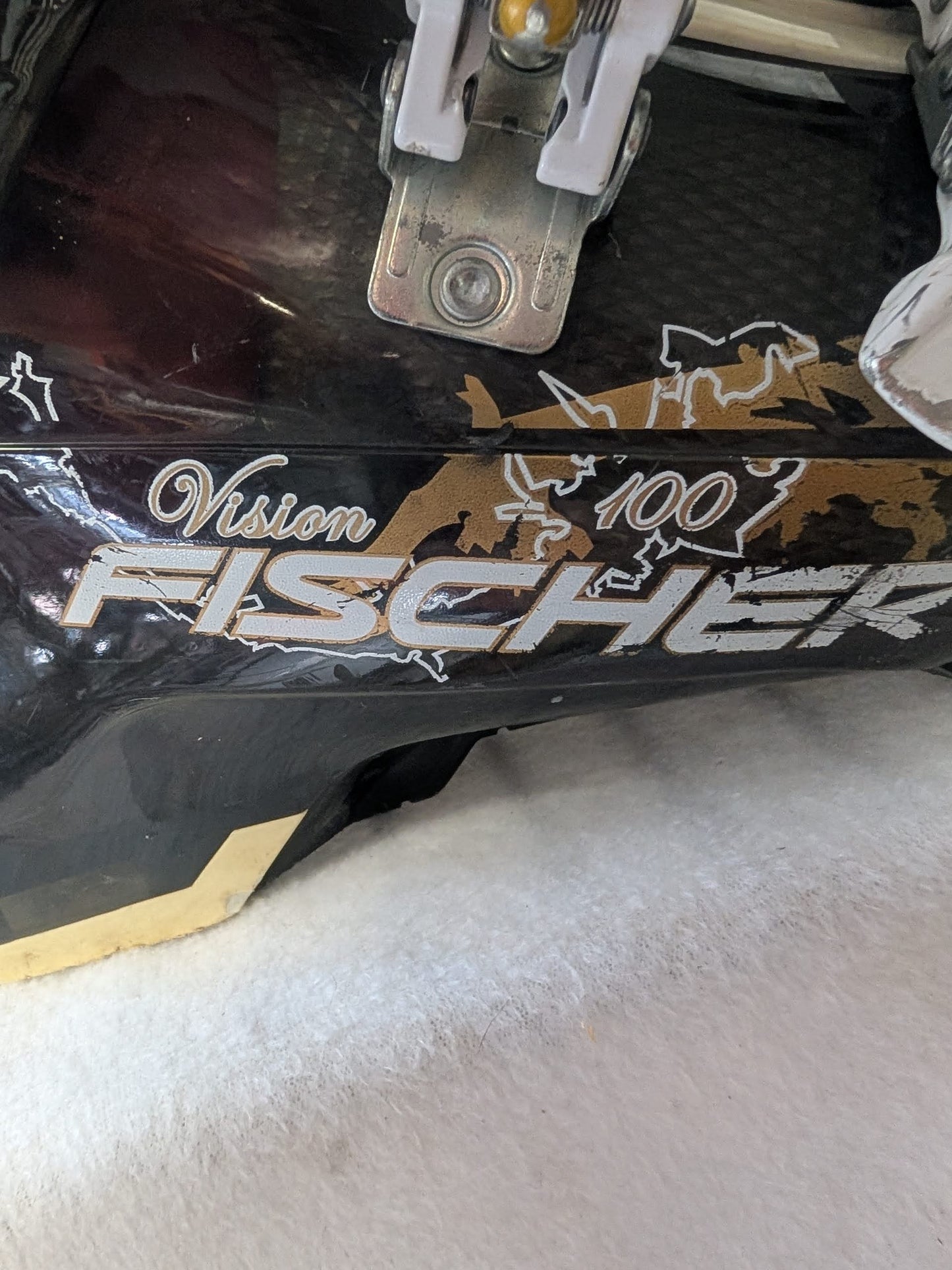 Fischer Vision 100 Ski Boots Size 24.5 Color Black Condition Used Women