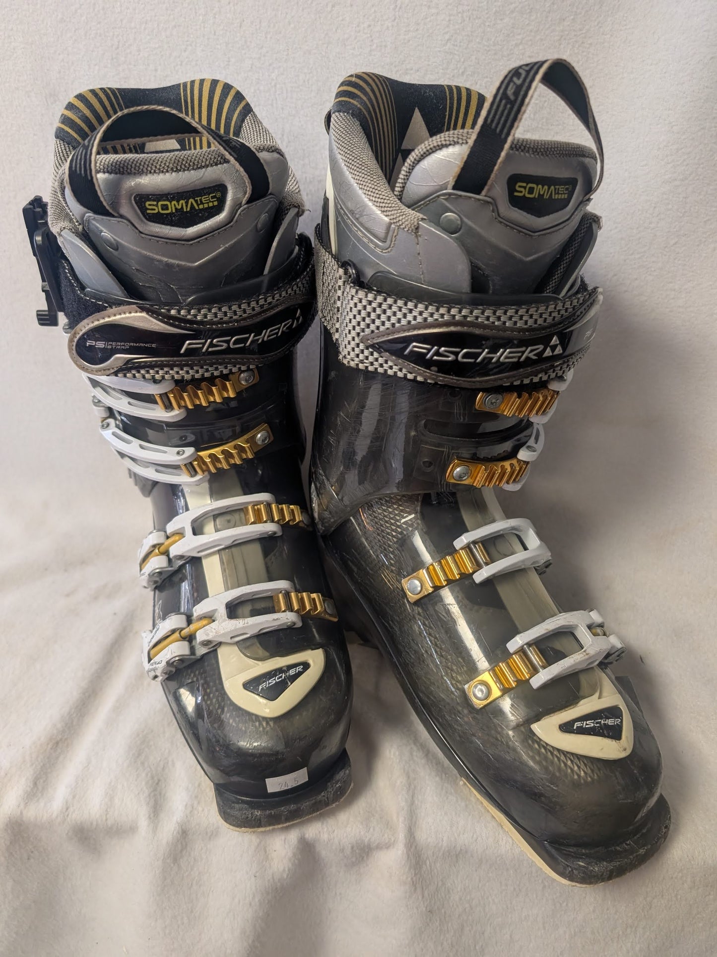 Fischer Vision 100 Ski Boots Size 24.5 Color Black Condition Used Women