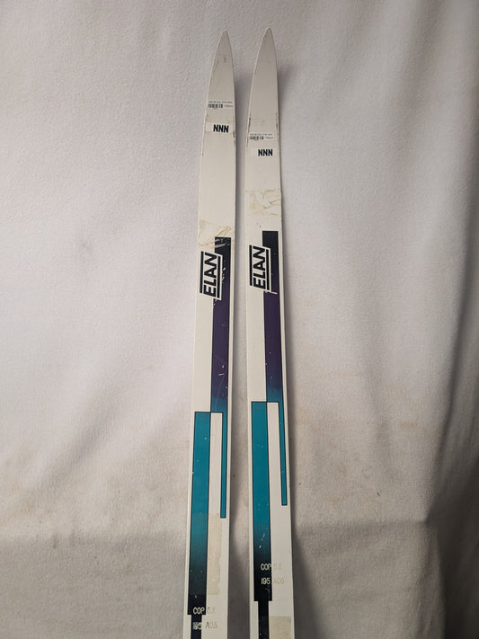 Cross Country Elan XTM Touring XC Skis NNN Bindings Size 195 Cm White Used