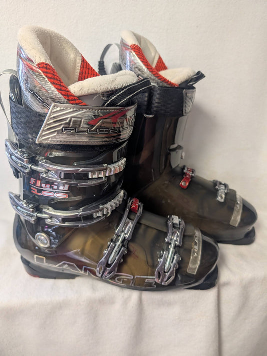 Lange Fluid 100 Ski Boots Size 29.5 Color Gray Condition Used