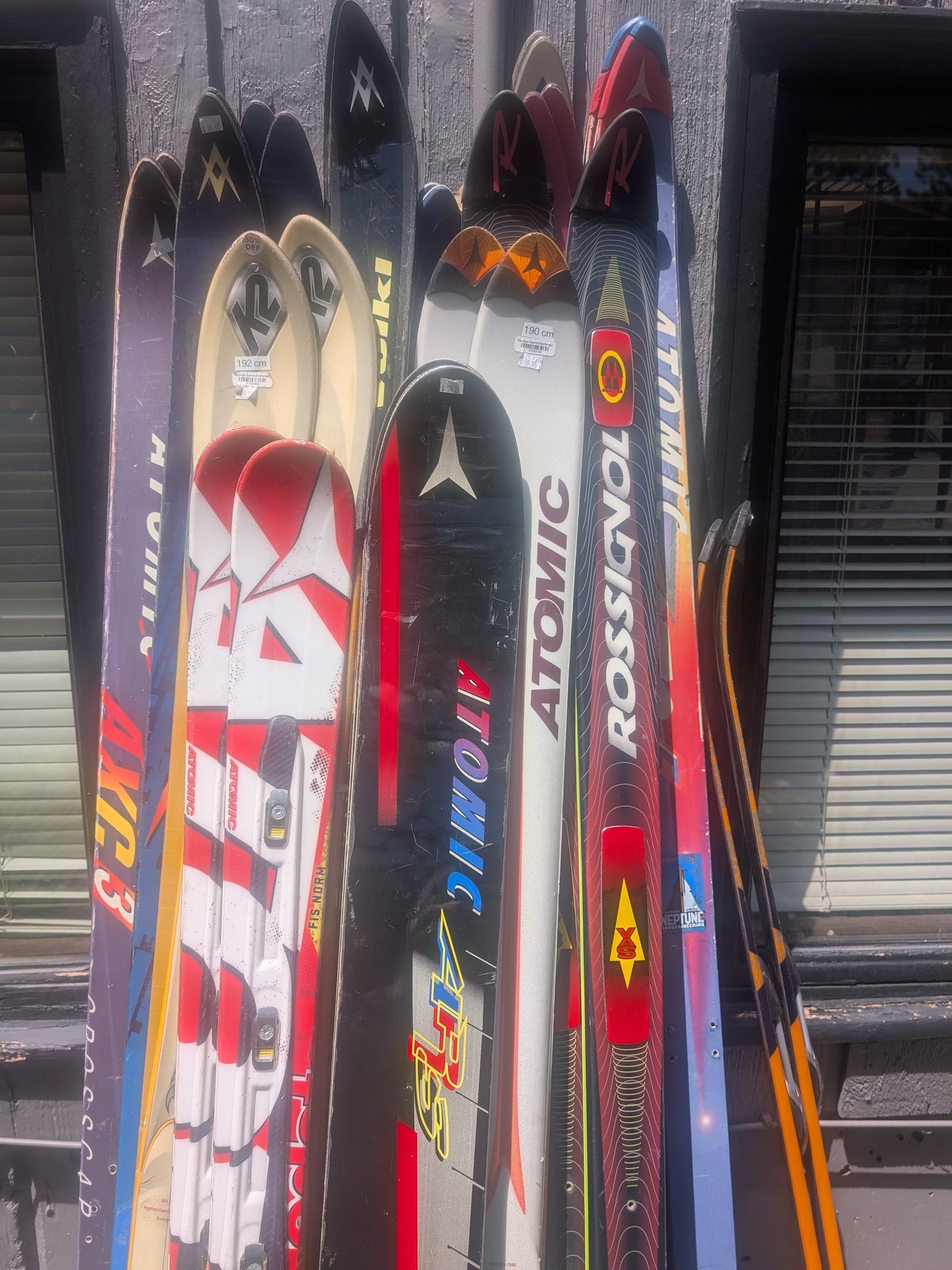 Assorted Skis No Bindings Used One Pair $59, Buy 3 get 2 free