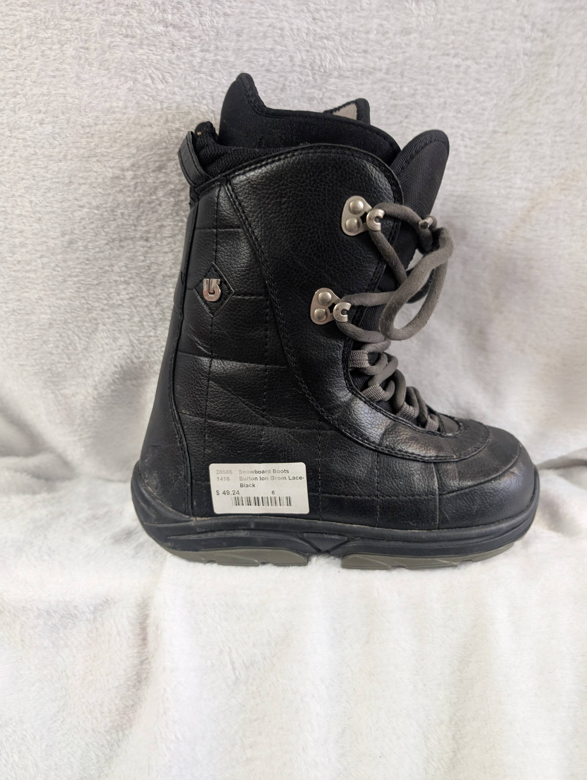 Burton ion Grom Snowboard Boots Size 6 Color Black Condition Used