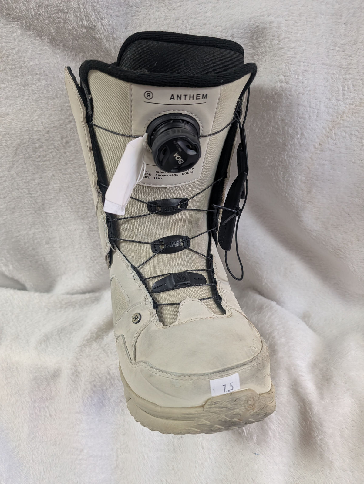 Ride Anthem Boa Snowboard Boots Size 7.5 Gray Used